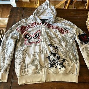 one more round white boxing hoodie